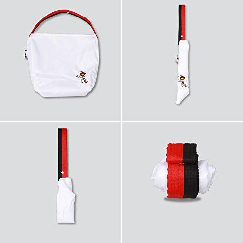 [TAE-S] Taekwondo Inspired Çok amaçlı Katlanabilir Kılıf çanta ile Gerçek Taekwondo Kemer Kolları Su Geçirmez ve Hafif (Siyah