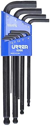 Urrea 4996 Top Tipi Altıgen Anahtar Seti, 1,5 mm