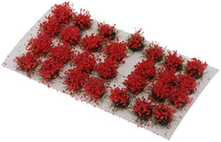 Almencla Kendinden Yapışkanlı Statik Çim Tutamları X 28 Demiryolu Diorama Arazi Manzarası-Kırmızı