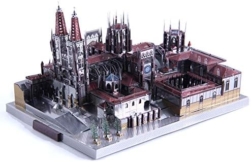 3D Metal Bulmaca Ünlü Mimari Araya Modeli Yapı Kiti DIY Lazer Kesim Jigsaw-Microworld J046 İspanya Burgos Katedrali