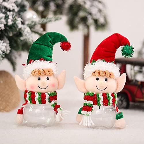 Elf Peluş Noel Dolması Bebekler Şeker Kavanozu, noel Elfler Bebekler Elf hediye keseleri depolama Şişesi Şeker Çerez Çikolata
