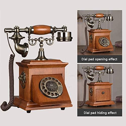 Retro Telefonlar, Eski Moda Antika Telefon Yaratıcı Klasik Sabit Telefon Ev Dekoratif Bir Döner Kadran Cafe Bar için Harika Hediye-B