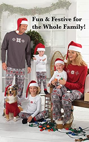 PijamaGram Aile Yılbaşı Pijamaları-Yumuşak Pamuklu Aile Pijamaları, Gri