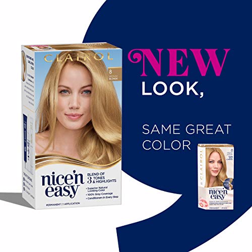 Clairol Nice'n Easy Kalıcı Saç Boyası, 10 Ekstra Açık Sarı Saç Rengi, 3 Sayım