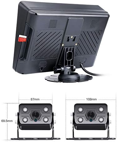 10 İnç RV Yedekleme Sistemi, 2 HD 1080 P dijital kamera bölünmüş ekran monitör Dikiz Kamera Arka Gözlem Kolay Kurulum, otomobil,