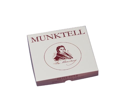 Munktell 119 304 Sınıf 390 Kantitatif Külsüz Sertleştirilmiş Filtre Kağıdı, Yeşil Nokta Daire, 3-5µm Gözenek Boyutu, 110mm Çap