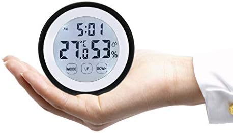 UXZDX CUJUX Dijital Termometre Higrometre Sıcaklık Nem Ölçer çalar Saat Dokunmatik Anahtar Aydınlatmalı Santigrat / Fahrenheit