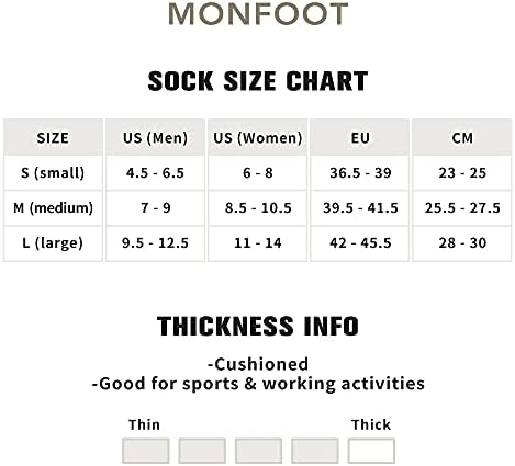 M MONFOOT 4-8 Pairs Atletik Minderli Koşu Performans Ekip Çorap İçin Erkek / Kadın