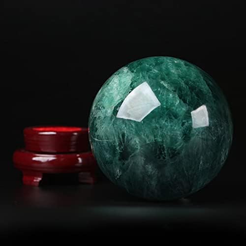 YZERTLH Nefis Doğal Yeşil Kristal Top Süsler Masaüstü Süsler Ofis Oturma Odası Feng Shui Transferi Ev Süslemeleri (Boyut: 2.36