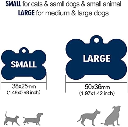 Evcil Hayvan Kimlik Etiketleri, Kişiselleştirilmiş Köpek Etiketleri ve Kedi Etiketleri, Her İki Tarafta Özelleştirilmiş Metin,