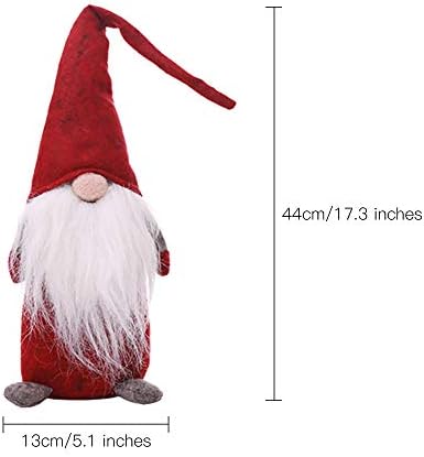 Uçan Kaşık 18 inç El Yapımı İsveç Noel Noel Baba Tomte Uzun Şapka Gnome Peluş Bebek El Yapımı Ev Dekor Koleksiyon Bebekler Masaüstü
