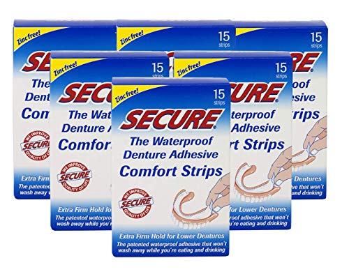 Güvenli Protez Yapıştırıcı Konfor Şeritleri, 15 Şerit (6'lı Paket)