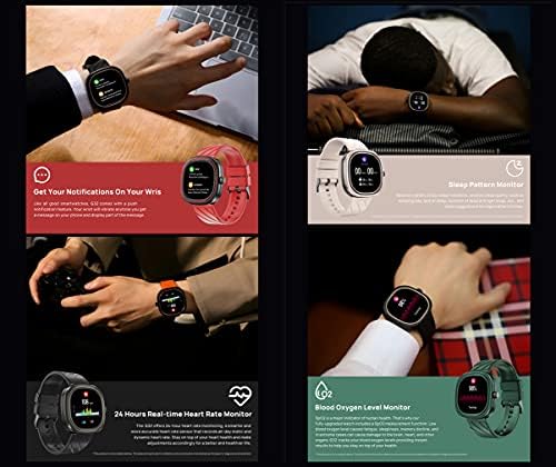Aliwisdom akıllı saat Erkekler Kadınlar için, 1.32 HD Ekran Smartwatch 3ATM Su Geçirmez Spor İzci 15 Gün Pil Ömrü Spor İzle 24