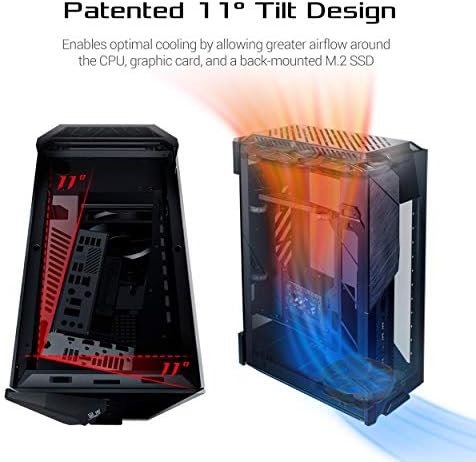 Patentli 11° Eğimli Tasarıma Sahip ASUS ROG Z11 Mini-ITX/DTX Oyun Kasası,ATX Güç Kaynağı, 3 Yuvalı Grafikler, Ön G/Ç USB 3.2