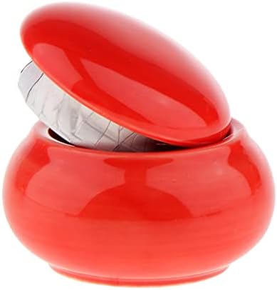 JSJJAWS Konteyner Şişe Küçük Seramik Kozmetik Kavanoz Pot Krem Losyon Tozu Dudak Balsamı Boş Konteyner (Renk: Kırmızı)