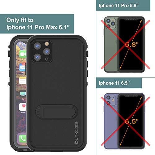 Punkcase iPhone 11 Pro Max Su Geçirmez Kılıf [KickStud Serisi] Slim Fit IP68 Sertifikalı [Darbeye Dayanıklı] Zırh Kapağı W/Dahili