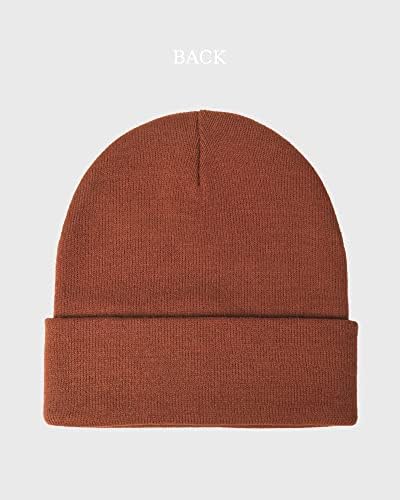 Bere Şapka Erkekler Kadınlar için Kış Sıcak Şapka Akrilik Düz Kafatası Örgü Manşet Bere Kap Klasik Günlük Bere Şapka