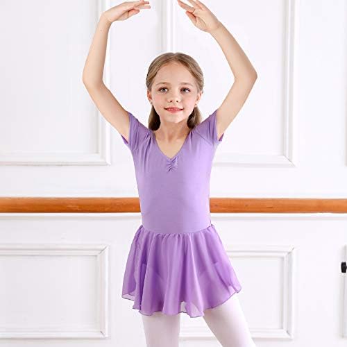 Bezioner Bale Elbise Bale Mayoları ile Etek Dans Tutu Kısa/Uzun Kollu Etekli Toddler Kız Çocuklar için