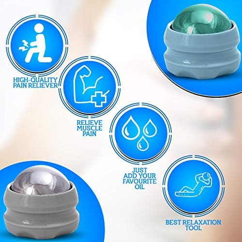 Masaj silindiri Topu Seti 2-El Ve ayak masajı için Haddeleme Topları ile Sırt ve Omuz Kas Terapi Araçları