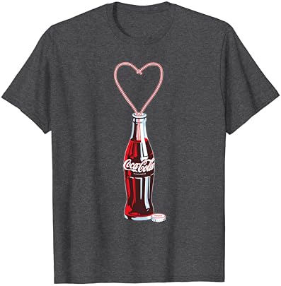Coca Cola Şişe Kalp Payet T-Shirt