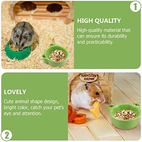 Hamster Besleme Kase ile Su Şişesi,Seramik Küçük Hayvan Yemekleri Gıda ve Su Kase için Küçük Kemirgenler Gerbil Hamster Fareler