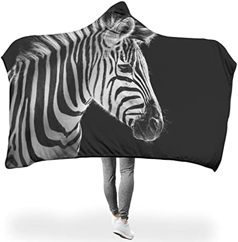 OKJNHG Soyut Sanat Boy Kapşonlu Battaniye Şal Wrap Sıcak Cloak Cape Hoodie Yetişkin white3 51x59 inç