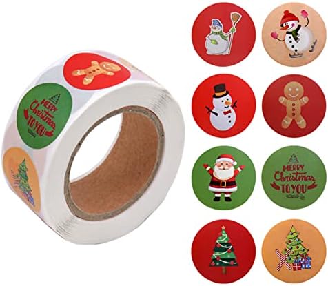 500Pcs Noel etiket rulo Noel Baba kardan adam geyik Noel hediyesi etiket Scrapbooking etiket şeker çanta