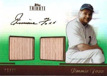 2011 Topps Tribute Çift Emanetler Yeşil TDR-JF Jimmie Foxx Oyunu Kullanılan Yarasa Beyzbol Kartı-Sadece 75 made!