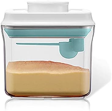 ZYLK Süt Tozu Formülü Taşınabilir Açık Bispenser Gıda Depolama Hava Geçirmez Konteyner Kaşık hiçbir BPA Kare Düğme Hava Geçirmez