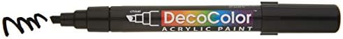 Uchıda 315-C-1 Marvy Deco Renkli Keski Ucu Akrilik Boya Kalemi, Siyah