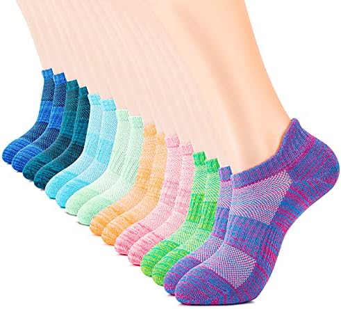 IDEGG 8 Pairs Ayak Bileği Performans Atletik Koşu Çorap Düşük Kesim Spor Tab Çorap Kadınlar ve Erkekler için