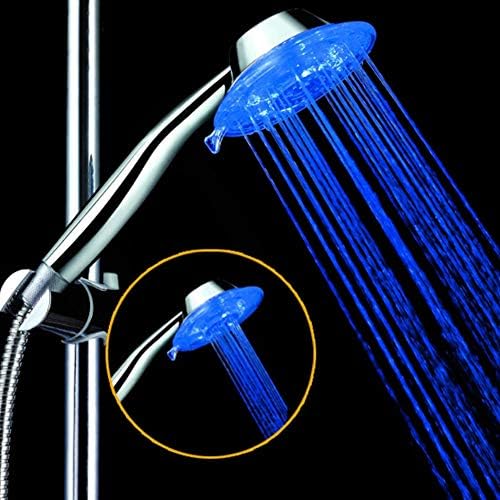 LED banyo duş başlığı ABS sıcaklık kontrollü üç renkli su ışık sprey duş ev banyo için G1/2