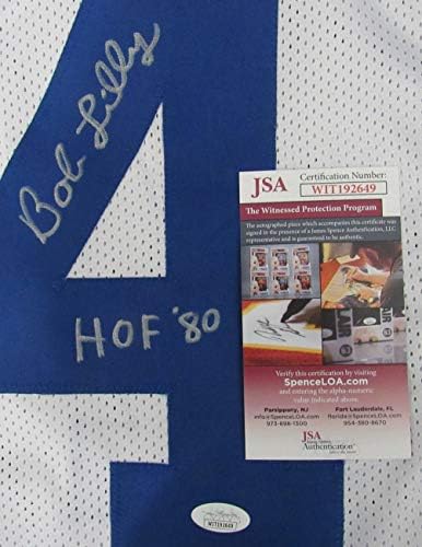 Bob Lilly HOF İmzalı / Yazılı Kovboylar Beyaz Özel Futbol Forması JSA 156991