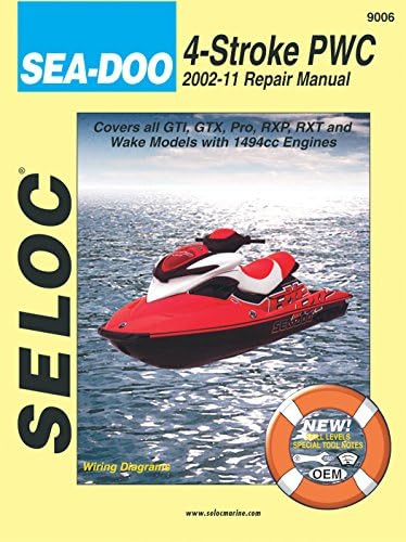 Sierra 18-09006 Sea-Doo 4 Zamanlı Kişisel Deniz Taşıtları Onarım Kılavuzu (2002-11)
