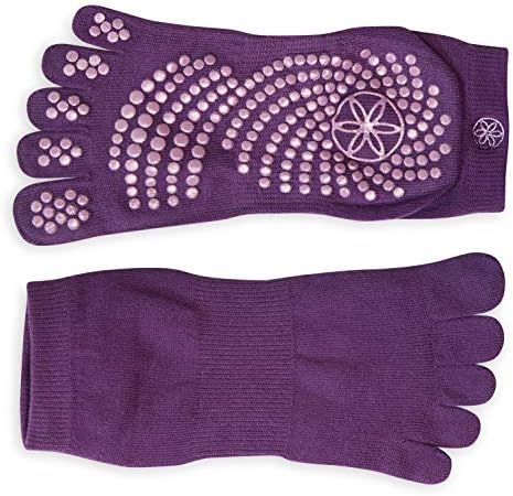 Gaiam Grippy Yoga Çorap Kadınlar ve Erkekler için-Tam Ayak Kaymaz Yapışkan Kavrama Aksesuarları için Yoga, Barre, Pilates, Dans,