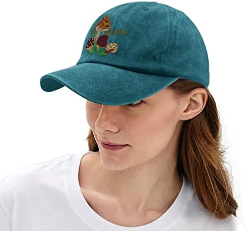 Aumgo Kovboy beyzbol şapkası Retro Sevimli Benekli Mantar Baba Şapka Nakış Pamuklu Seyahat Şapka