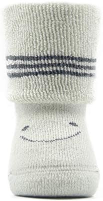 Unisex Bebek Kız Erkek Pamuk Çorap Kalın Kış Sıcak Mürettebat Çorap