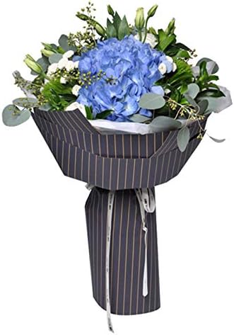 Buket Kağıt Çiçek Ambalaj Kağıdı Çiçek Sarar Hediye Paketleme 20 Yaprak 27.519.6 inç (Siyah)