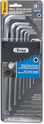 Titan 12757 Ekstra Uzun Kol Metrik Hex Extractor ve Hex Anahtar Seti-9 Parça