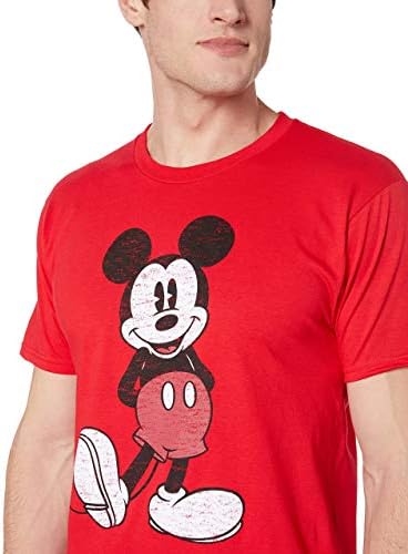 Disney erkek Tam Boy Mickey Mouse Sıkıntılı Bak T-Shirt