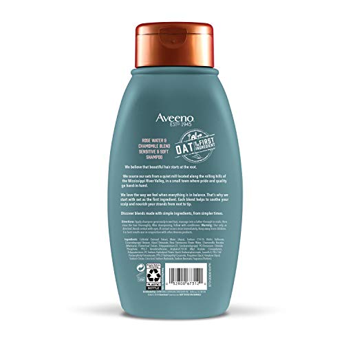 Aveeno Gül Suyu ve Papatya Karışımı Hassas Saç Derisi ve Yumuşak Saçlar için Nazik Kuru Şampuan, Sülfatsız Kuru Şampuan, Paraben