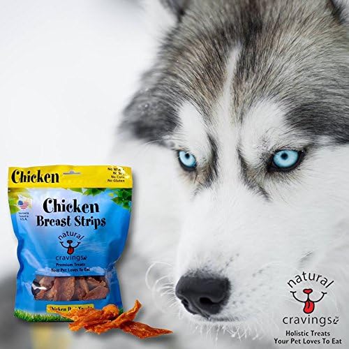 Doğal Cravings USA Köpekler için Tavuk Göğsü Şerit Çiğniyor / Tamamen Doğal, Yüksek Protein | Üstün Kaliteli Evcil Hayvan Muamelesi