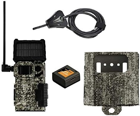 SpyPoint Lınk-Micro-S-LTE-V IR Şarj Edilebilir Pil SB-300s Kilit Kutusu ve Python Kablosu ile Güneş Paneli Hücresel Takip Kamerası