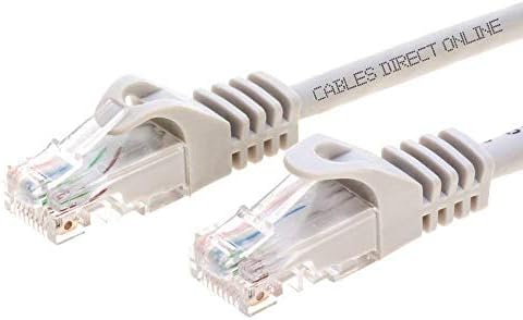 Kablolar Doğrudan Çevrimiçi Snagless Cat6 Ethernet Ağ Yama Kablosu Gri 50 Feet