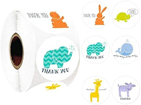 500 adet 6 Stilleri Sevimli Hayvanlar Teşekkür Ederim Çıkartmalar Çocuklar için Ödül Etiket Mühür Etiketleri Scrapbooking Hediye