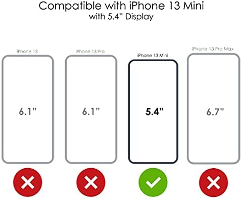 Distinctİnk Temizle Darbeye Hibrid Vaka iPhone 13 Mini (5.4 Ekran) - TPU Tampon, Akrilik Geri, Temperli Cam Ekran Koruyucu-Siyah
