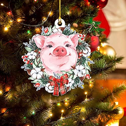 Ahşap Noel Ağacı Hayvan Asılı Kolye, 2021 Aile Noel Süsler Dekorasyon Hediye, noel Ağacı Dekorasyon Süs