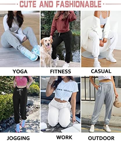 Kadın Baggy Sweatpants Yüksek Waisted Joggers ıçin Cepler ıle Salonu İpli Spor Pantolon Yoga Egzersiz Koşu