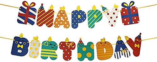 Mutlu yıllar sevimli mektup afiş dekorasyon çocuk doğum günü parti malzemeleri mum afiş