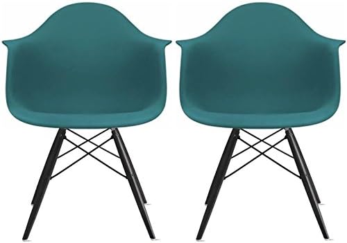 2 xhome 2 Set Şeffaf Plastik Koltuk Doğal Ahşap Bacaklar Eyfel Yemek Odası Sandalye Şezlong Kol Sandalye Kollar Sandalyeler Koltuklar